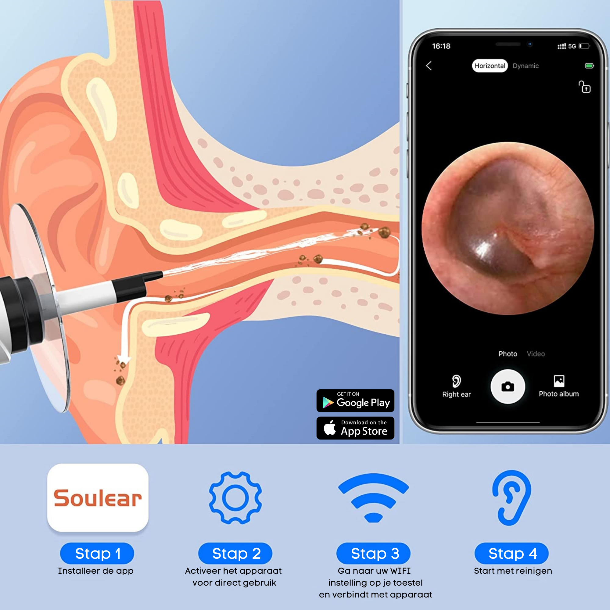 Veilig oorsmeer verwijderen